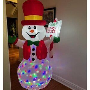 🆕6 FT Christmas Inflatable  Snowman Sensor Motion-Activated Outdoor Decoration